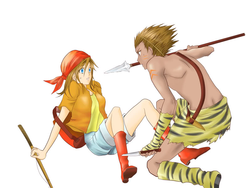 artist_request, chelsea_(harvest_moon), couple, eye_contact, harvest_moon, looking_at_another, shea_(harvest_moon)