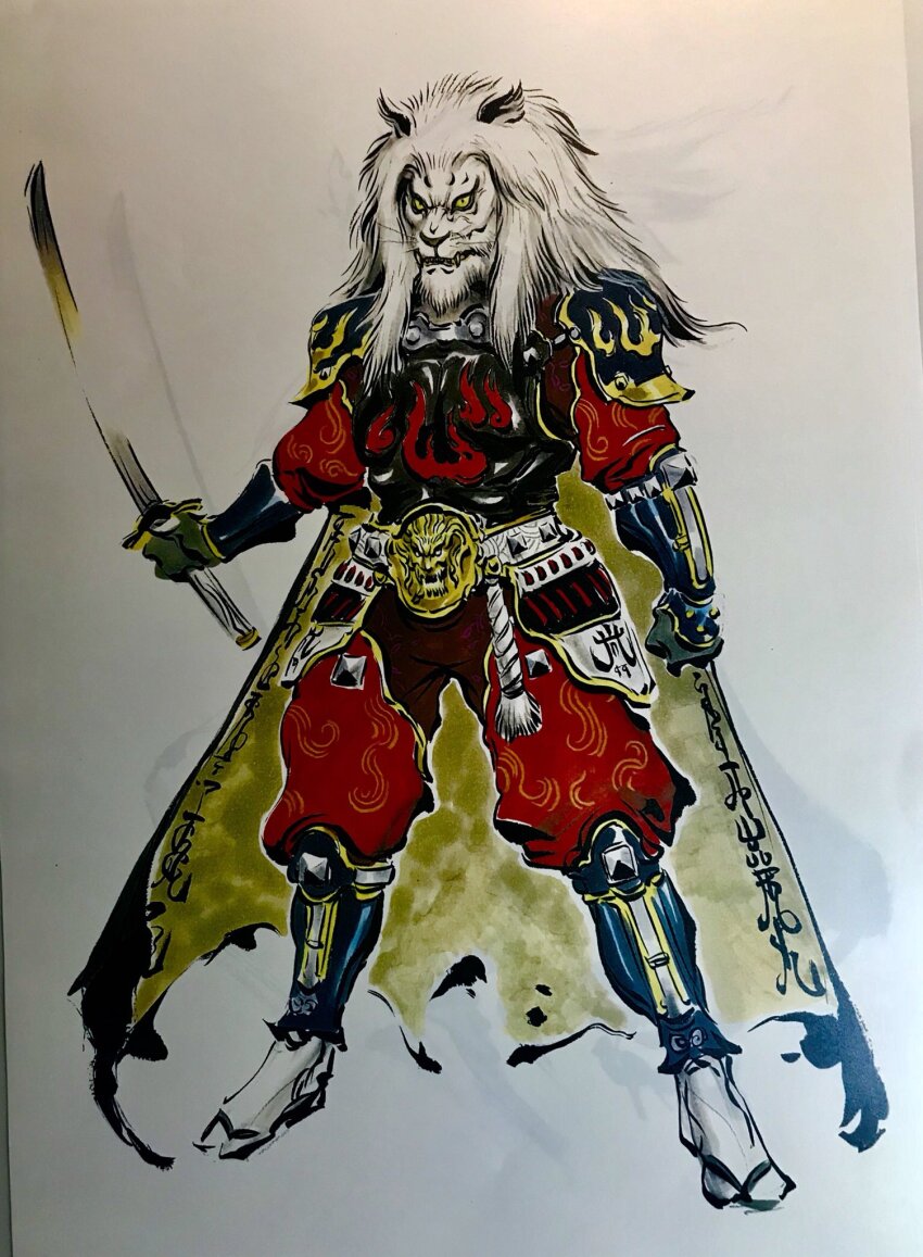 1boy, amemiya_keita, animal_ears, armor, black_cape, black_gloves, breast_curtains, cape