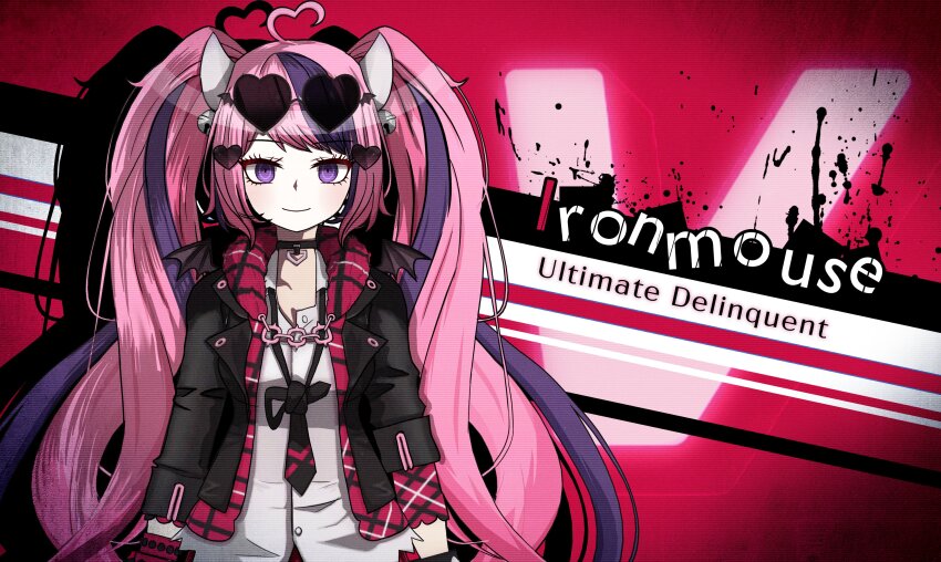 1girl, absurdres, ahoge, bell, black_choker, black_hair, black_jacket, choker