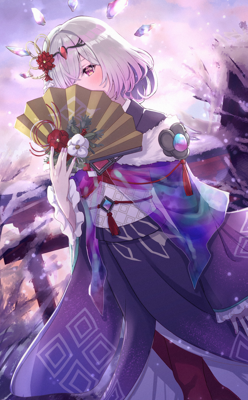 1girl, absurdres, circlet, crystal, fire_emblem, fire_emblem_heroes, flower, green_hair