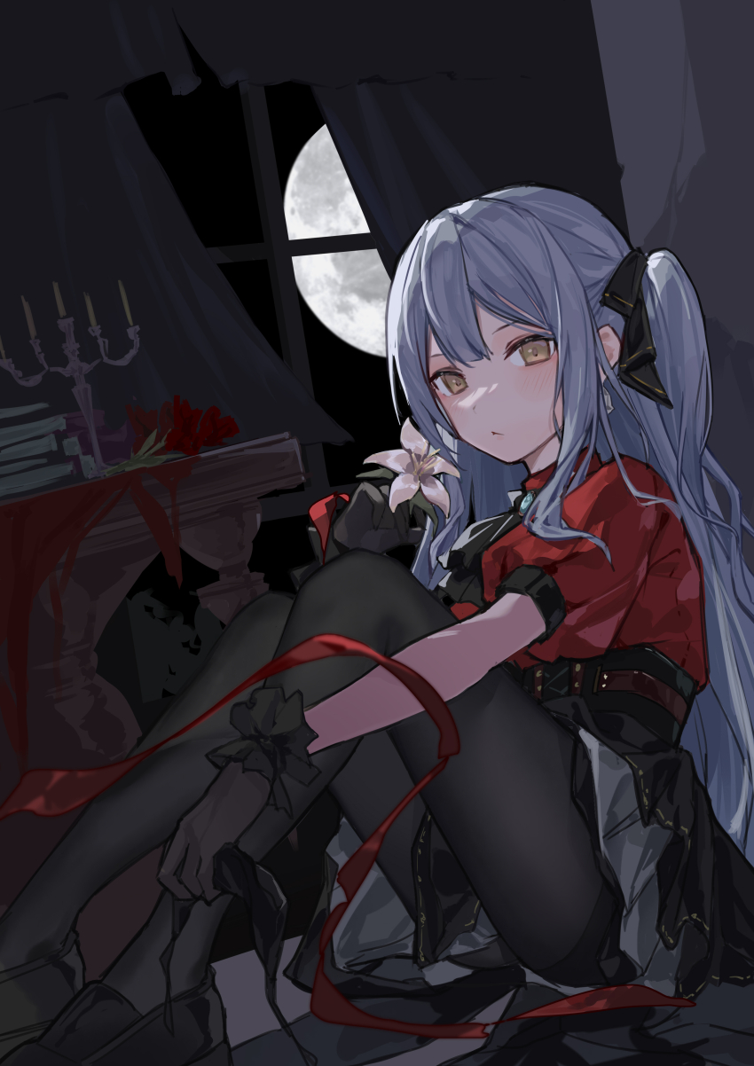 1girl, :<, absurdres, ascot, bang_dream!, bang_dream!_it's_mygo!!!!!, black_ascot, black_bow