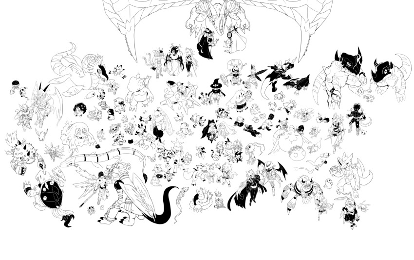 agumon, angel, angel_boy, angemon, animal_hat, archnemon, armadimon, armor