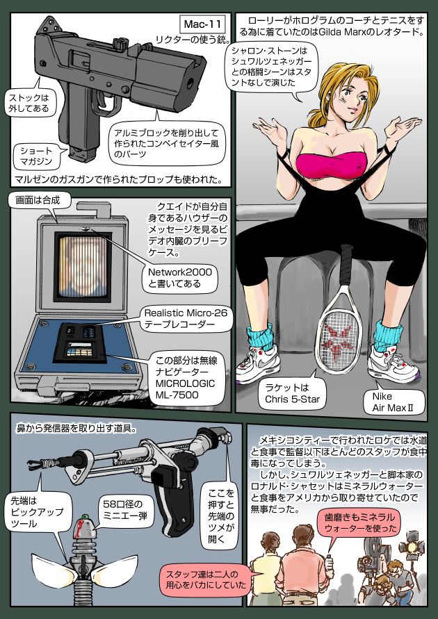 1girl, 4boys, blonde_hair, blood, breasts, camera, cleavage, douglas_quaid