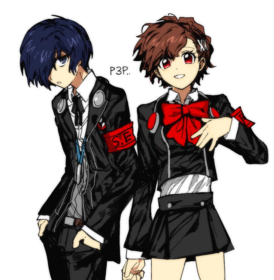 1boy, 1girl, :o, arm_at_side, armband, belt, belt_buckle, black_jacket