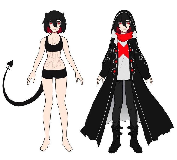 1girl, black_hair, demon_girl, horns, i'm_the_grim_reaper, long_sleeves, red_eyes, scarlet_(i'm_the_grim_reaper)