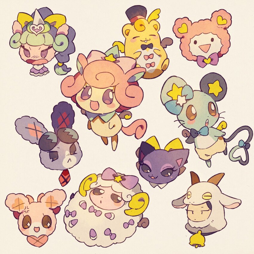 1boy, andou_rei, anger_vein, angry, animal_focus, bear, bell, black_bow