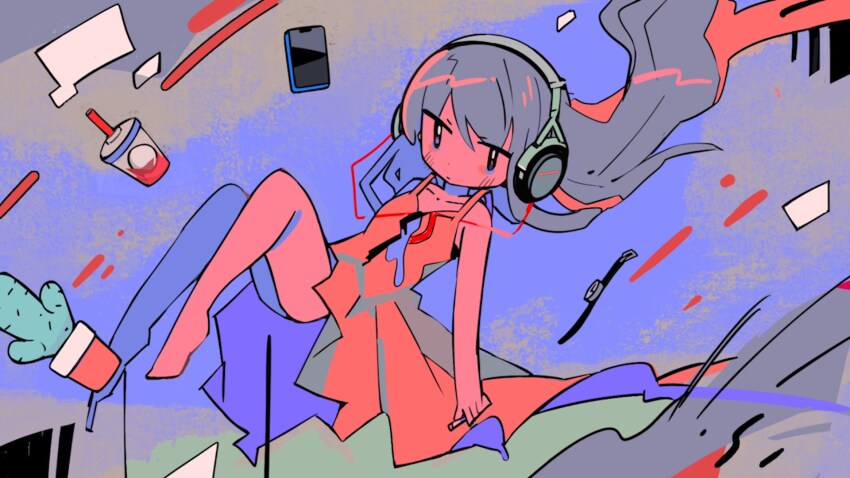 1girl, bare_arms, bare_legs, bare_shoulders, barefoot, blush_stickers, cactus, cellphone