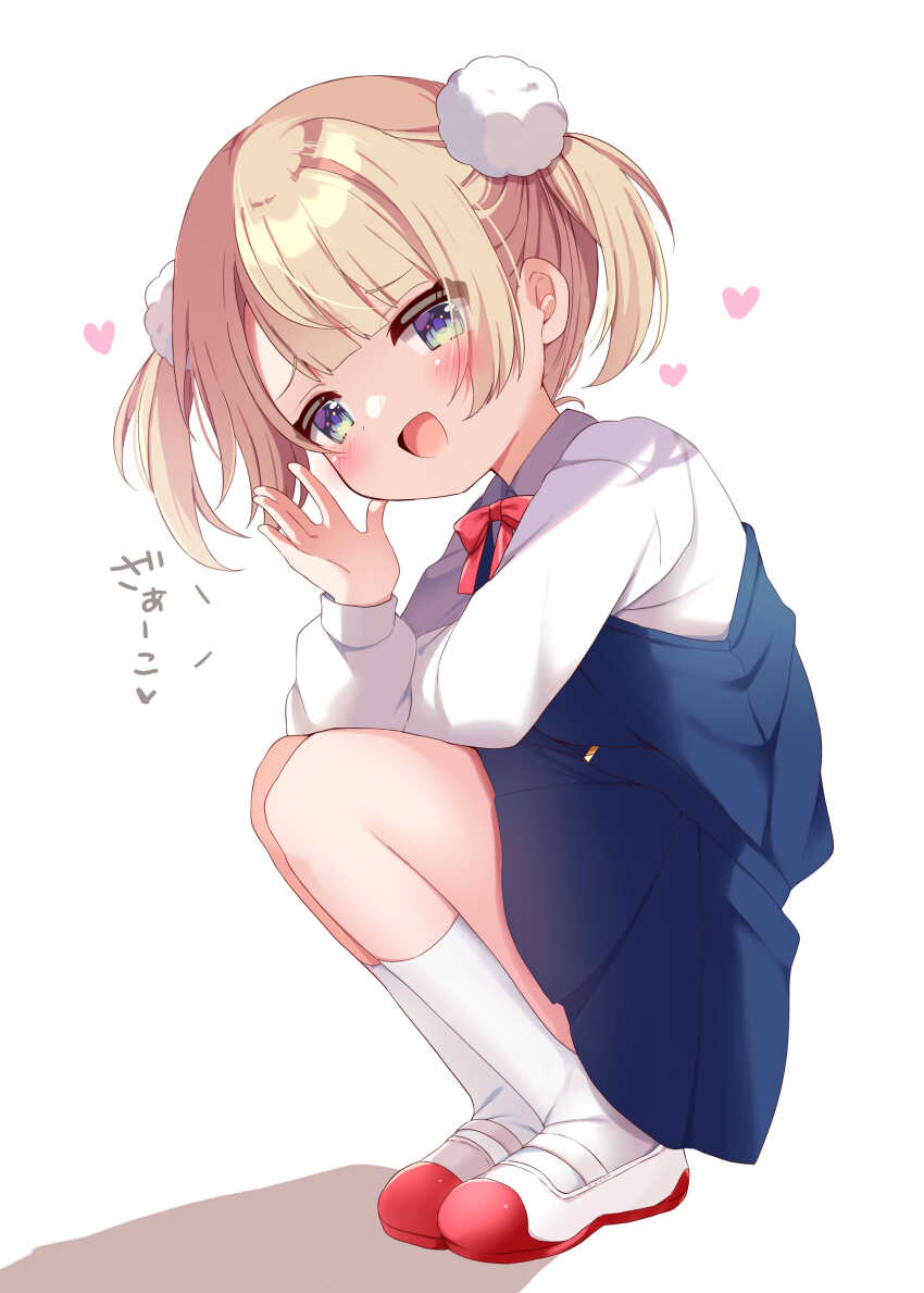 1girl, absurdres, aged_down, belt, blonde_hair, blue_dress, blue_eyes, blush