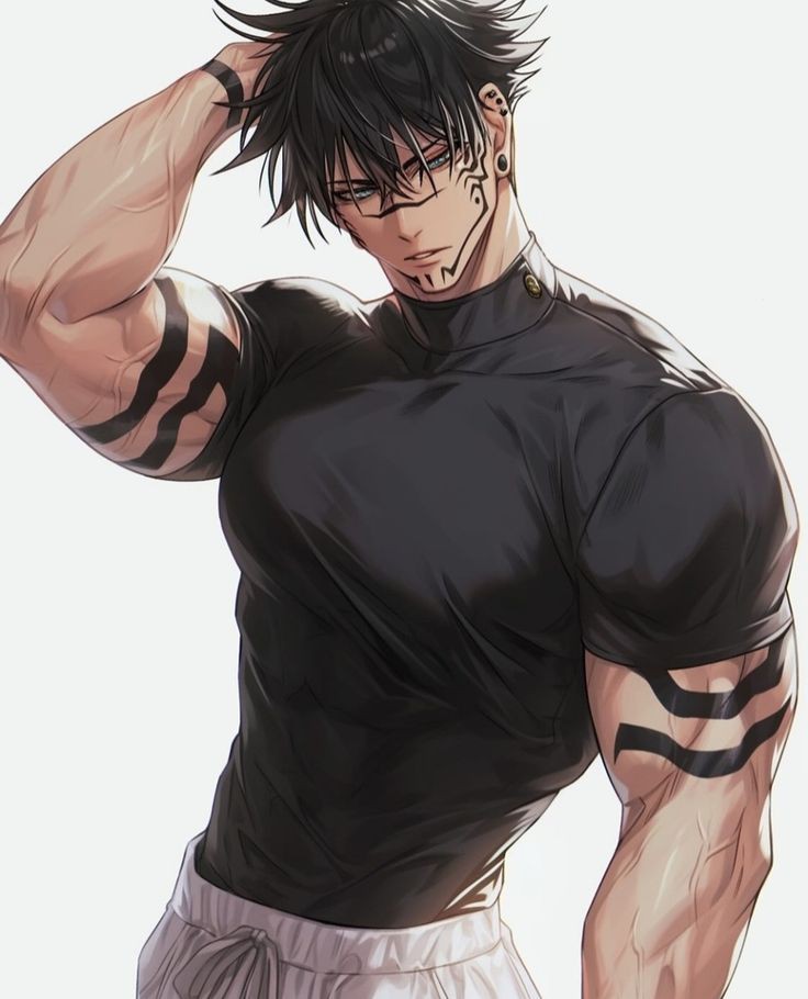 1boy, bara, black_tank_top, closed_mouth, extra_eyes, facial_mark, jujutsu_kaisen, large_pectorals, looking_at_viewer, male_focus, meme, midnightprada, muscular, muscular_male, nipple_slip, nipples, pectorals, pink_hair, red_eyes, ryoumen_sukuna_(jujutsu_kaisen), ryoumen_sukuna_(true_form)_(jujutsu_kaisen), short_hair, simple_background, solo, tank_top, white_background, pec_pov_(meme)