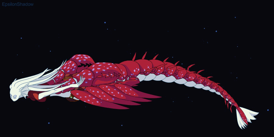 1girl, animated, animated_gif, arthropod_girl, arthropod_limbs, black_background, blue_eyes, breasts