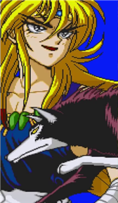 2boys, black_eyes, blonde_hair, demon, demon_boy, inugami_(zenki), kishin_douji_zenki, kokutei_(zenki)