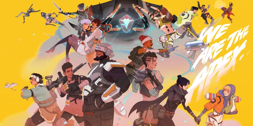 6+boys, 6+girls, ^_^, a-13_sentry, absurdres, android, apex_legends, armor