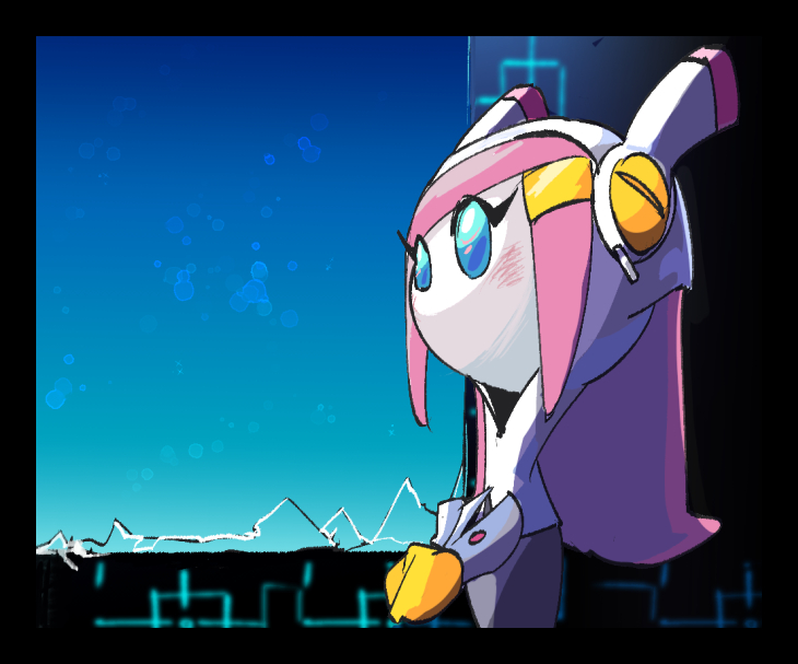 1girl, bel_(doting123), blue_eyes, broken_glass, commentary_request, glass, gloves, grey_skirt