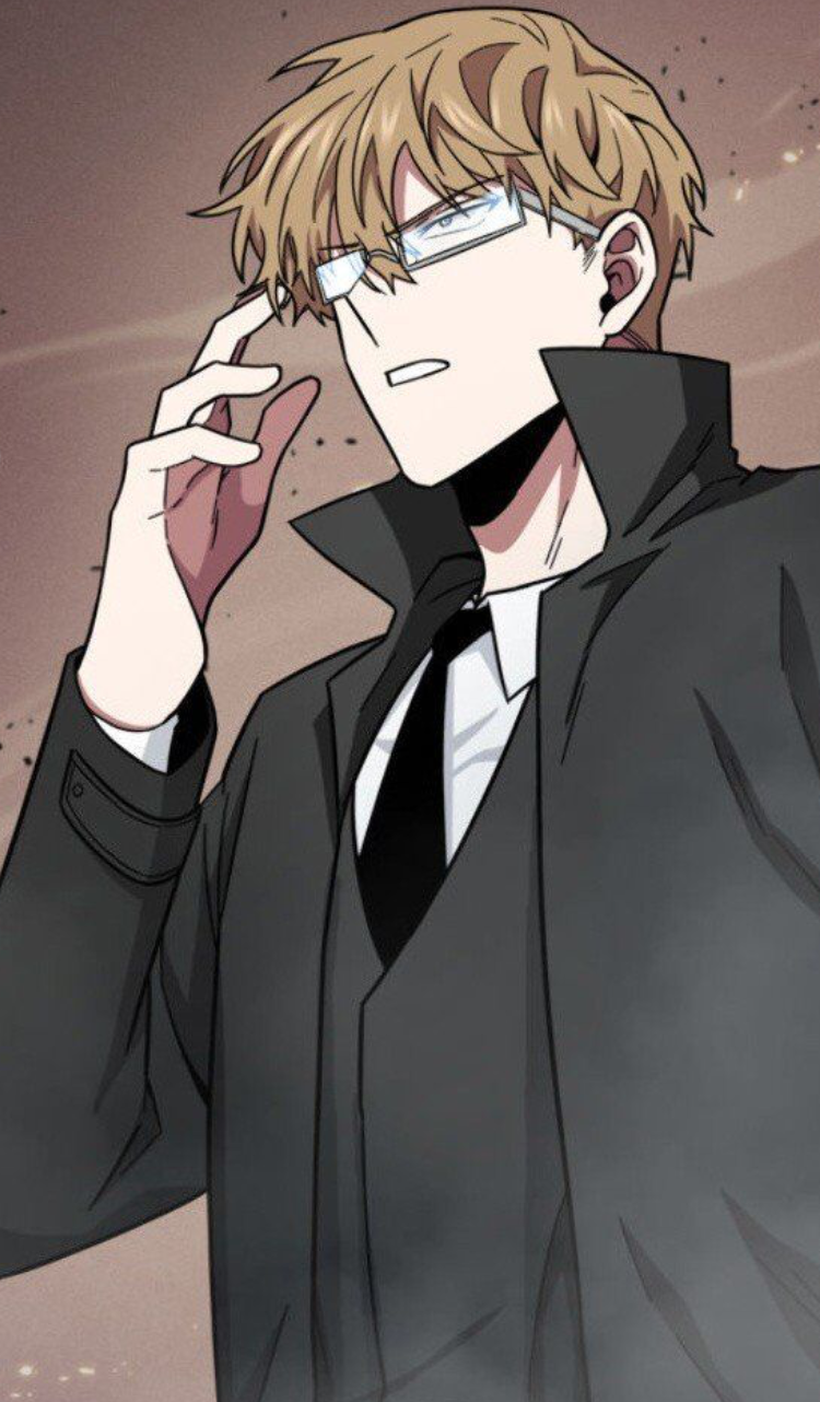 1boy, black_jacket, blonde_hair, disgust, glasses, grey_eyes, hand_up, highres, jacket, julian_miller, long_hair, open_mouth, shirt, solo, tomb_raider_king, white_shirt