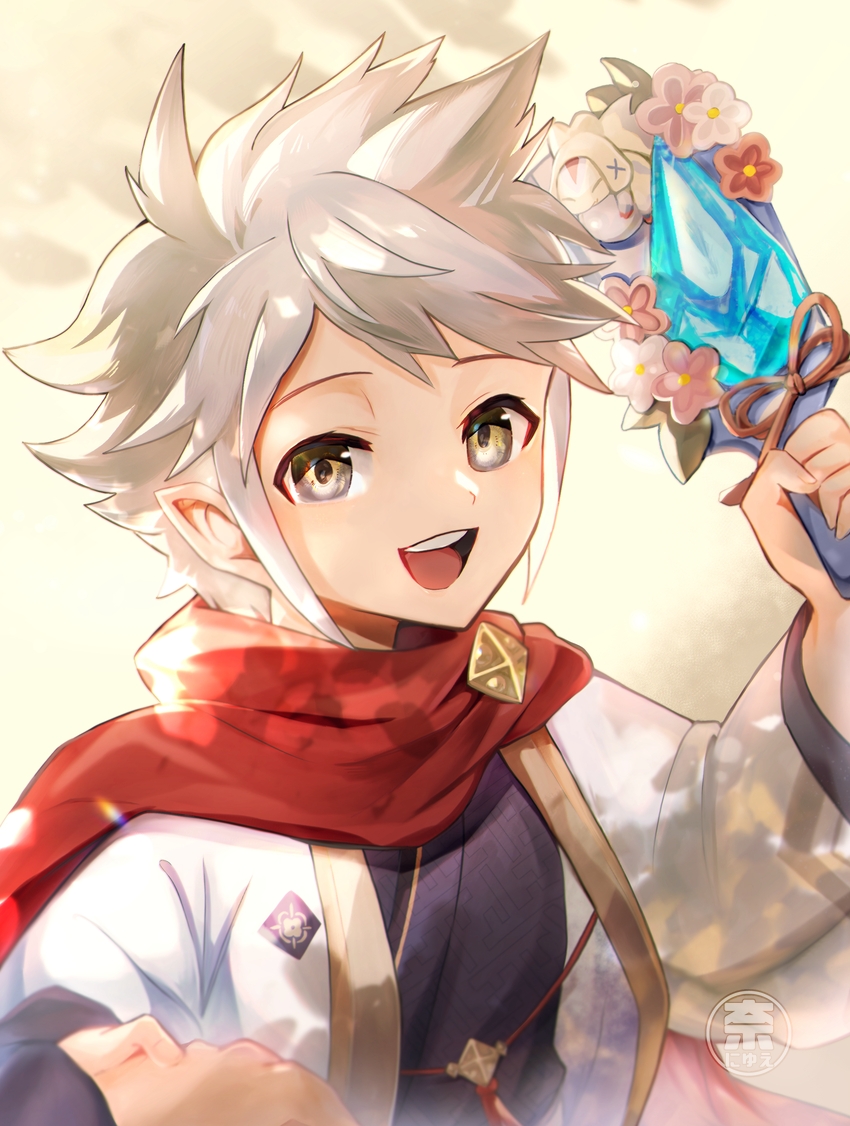 1boy, fire_emblem, fire_emblem_fates, fire_emblem_heroes, grey_eyes, grey_hair, male_kana_(fire_emblem), male_kana_(rising_dragon)_(fire_emblem)