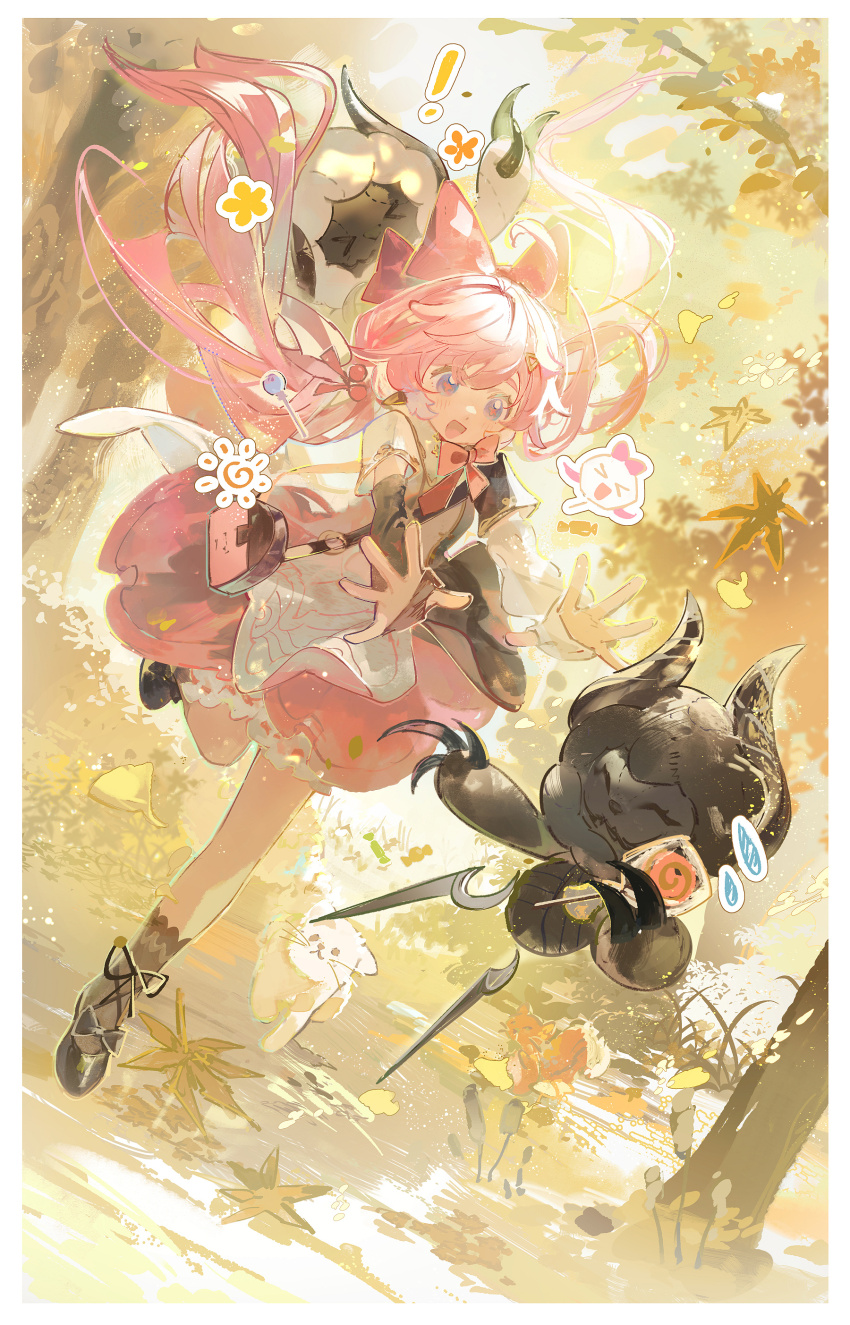 !, >_<, +_+, 1girl, ^_^, absurdres, ankle_socks, apron