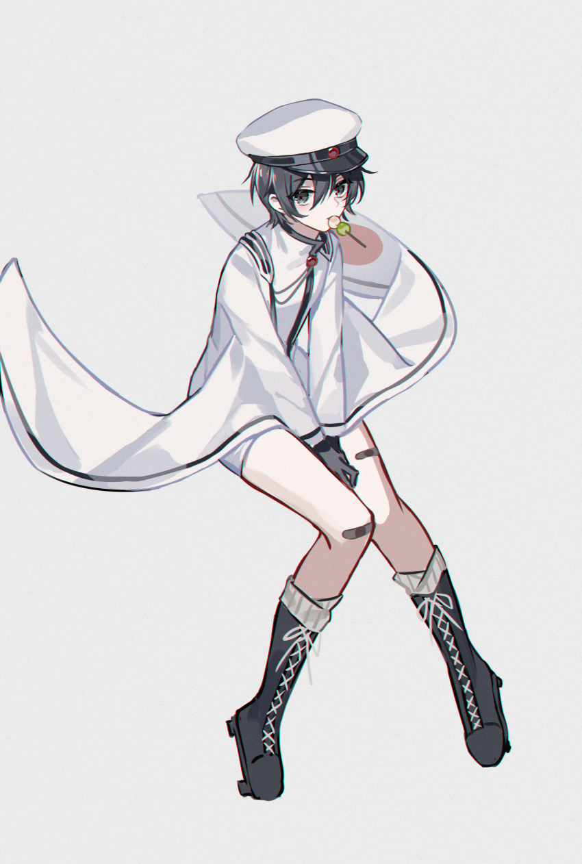 1boy, absurdres, aged_down, between_legs, black_eyes, black_hair, blush, child