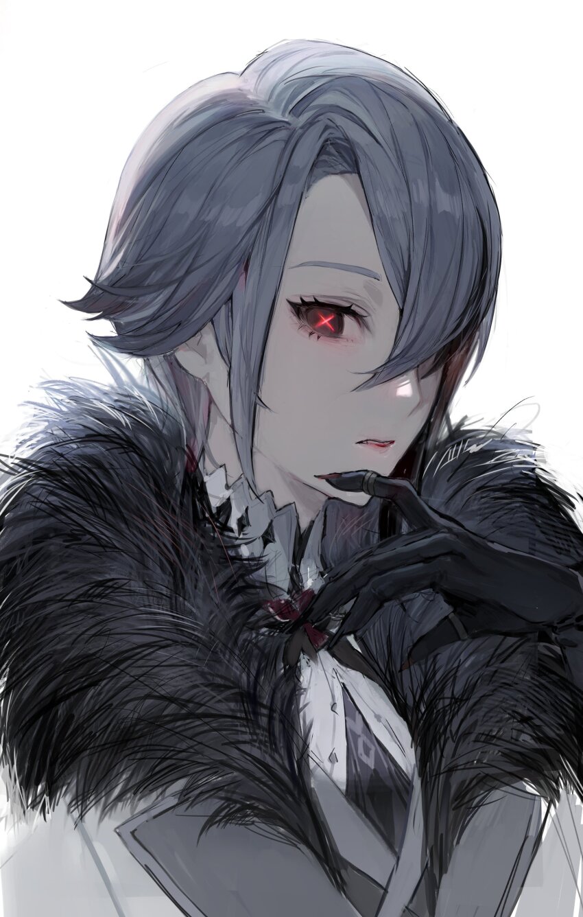 1girl, absurdres, arlecchino_(genshin_impact), black_eyes, black_hair, black_hands, coat, colored_extremities