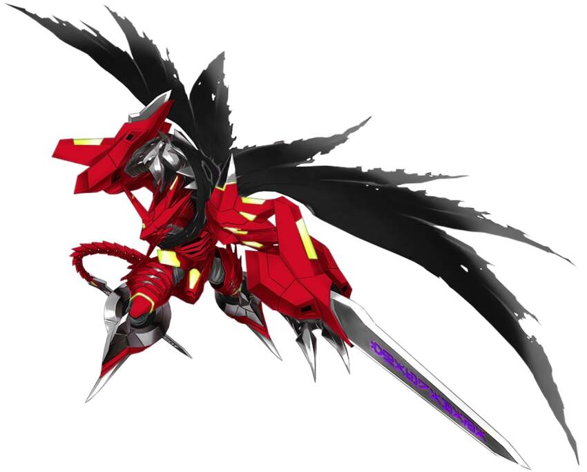 cape, digimon, digimon_(creature), horns, jesmon, jesmon_(anniversary_ver.), solo, sword