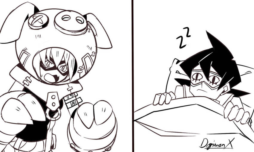 animal_costume, belt, cho-hakkaimon, digimon, digimon_(creature), mask, me_explaining_to_my_mom_(meme), meme