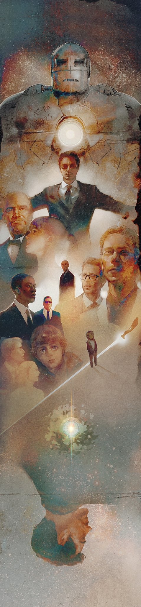 2girls, 6+boys, arc_reactor, armor, black-framed_eyewear, black_bow, black_bowtie, black_footwear