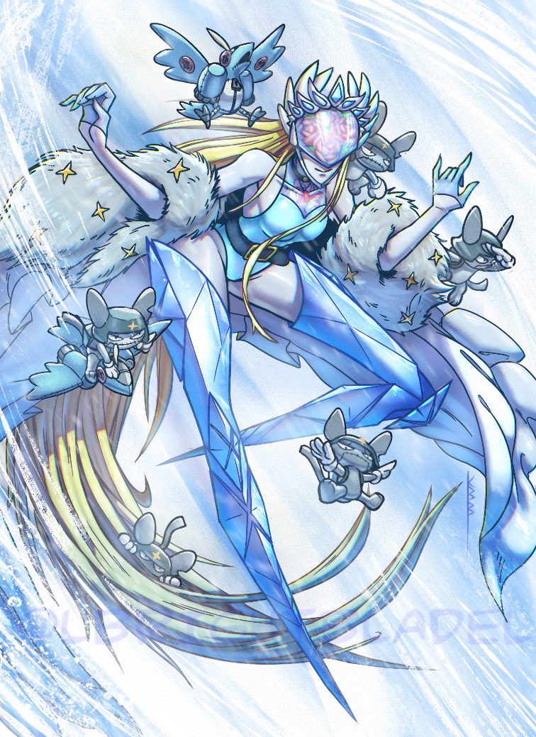 aqua_leotard, armor, belt, blonde_hair, cendrillmon, cendrillmon's_bird, cendrillmon's_mouse, digimon