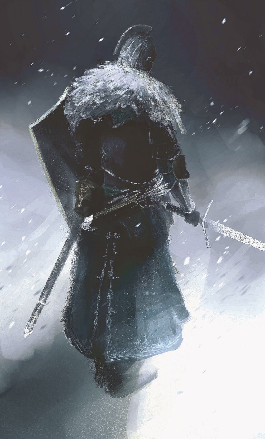 1other, ambiguous_gender, arrow_(projectile), bearer_of_the_curse, coat, commentary, dark_souls_(series), dark_souls_ii