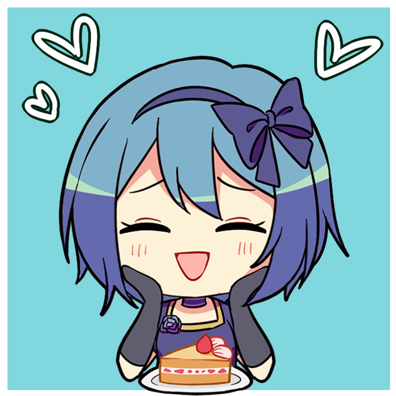 1girl, biyo, black_gloves, blue_background, blue_bow, blue_choker, blue_collar, blue_dress