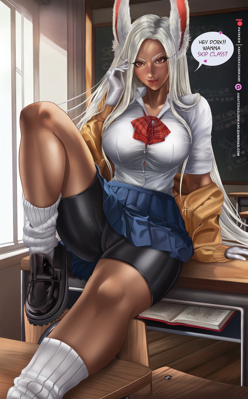 1girl, absurdres, amaterasu_(amaterasumikami), artist_name, bike_shorts, boku_no_hero_academia, breasts, cardigan