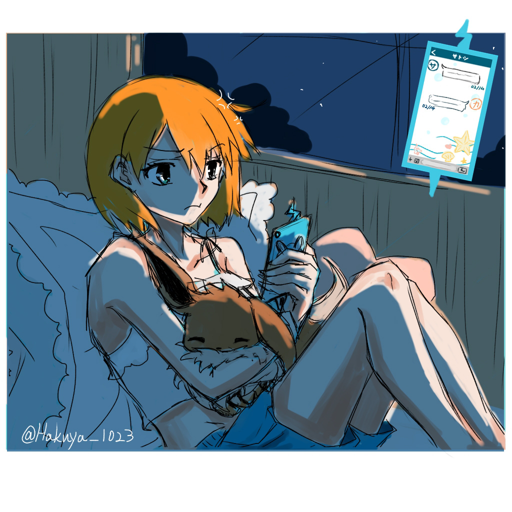 1girl, asymmetrical_hair, breasts, denim, denim_shorts, eevee, gen_1_pokemon, gen_4_pokemon