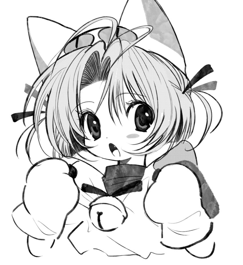 1girl, animal_ears, animal_hat, bell, cat_ears, cat_hat, dejiko, di_gi_charat