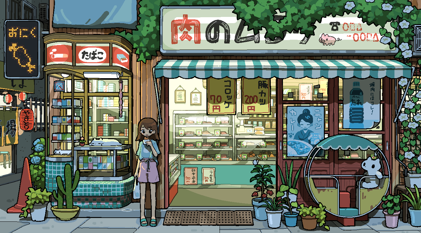 1girl, air_conditioner, animal, animal_print, aqua_sandals, awning, bag, barred_window