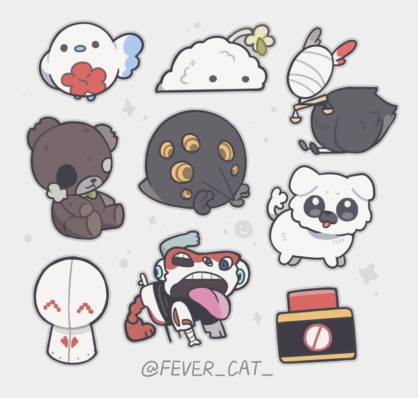 ^_^, artist_name, balance_scale, bandages, big_bird_(project_moon), bird, blue_eyes, body_horror