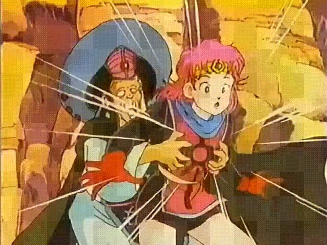 angry, animated, animated_gif, blush, breasts, dragon_quest, dragon_quest_dai_no_daibouken, grabbing_another's_breast, grabbing_from_behind, groping, groping_breast, maam, matoriv, matoriv_(dai_no_daibouken), pervert, sexual_harassment, surprised