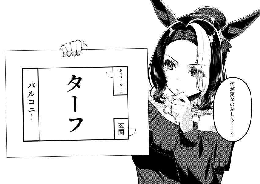 1girl, animal_ears, black_hair, bow, braid, braided_bun, breasts, collarbone