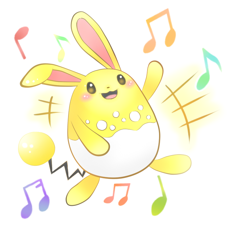 alternate_color, animal_ears, animal_focus, artist_request, azumarill, belly_drum_(pokemon), full_body, gen_2_pokemon