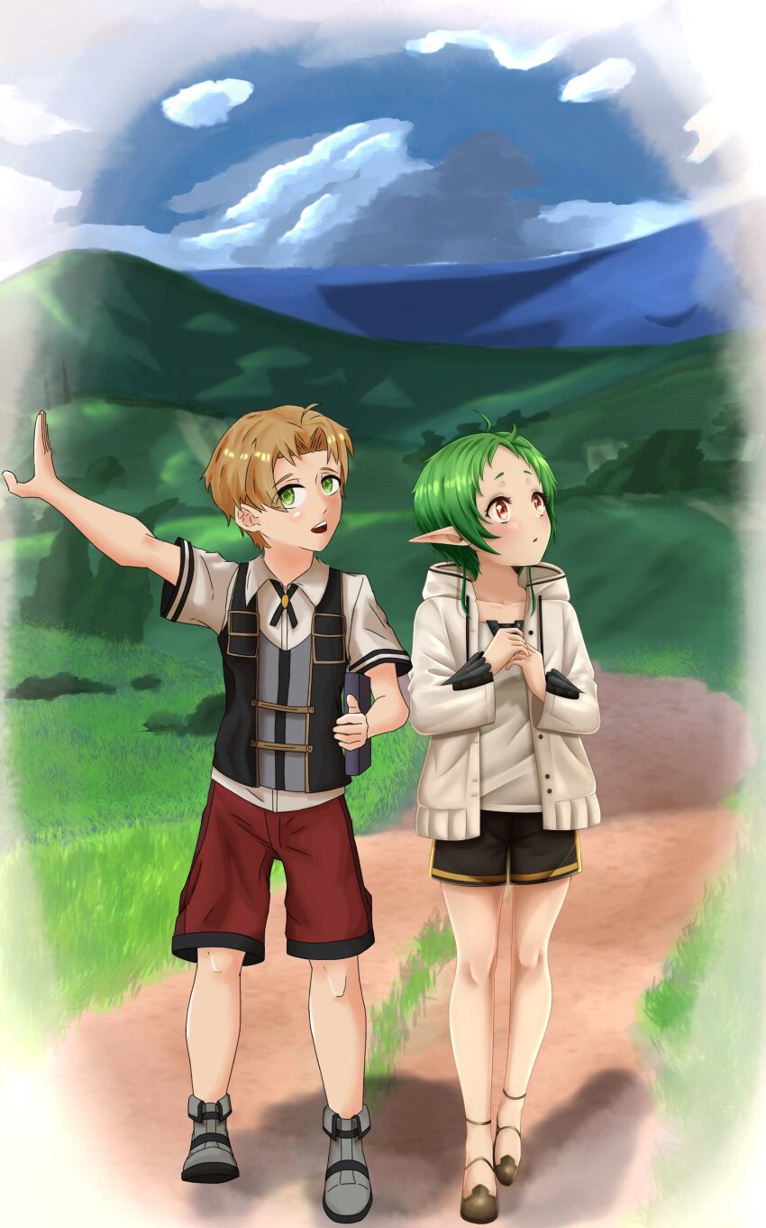 absurdres, danny_nwn, highres, mushoku_tensei, rudeus_greyrat, rudeus_greyrat_(alternate_timeline), sylphiette_(mushoku_tensei)