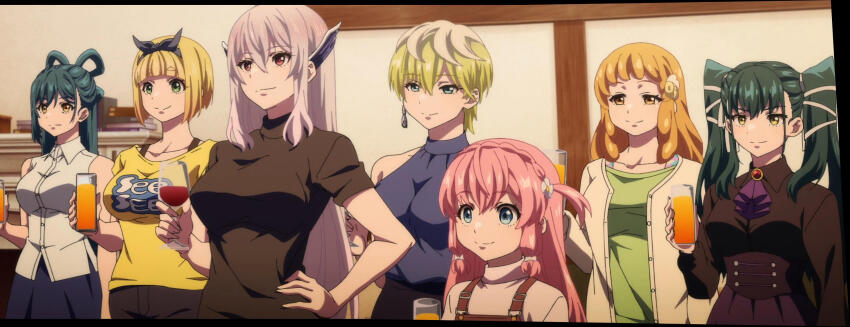 6+girls, anime_screenshot, azuma_himari_(mato_seihei_no_slave), azuma_yachiho, blonde_hair, blue_eyes, breasts, highres