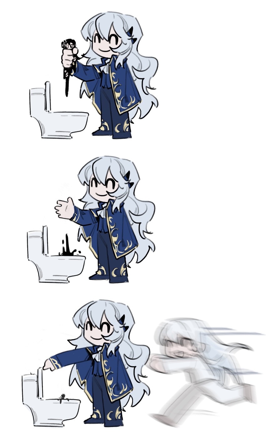 1girl, 2boys, absurdres, angelica_(project_moon), argalia_(project_moon), ascot, beeeeeebird, black_footwear