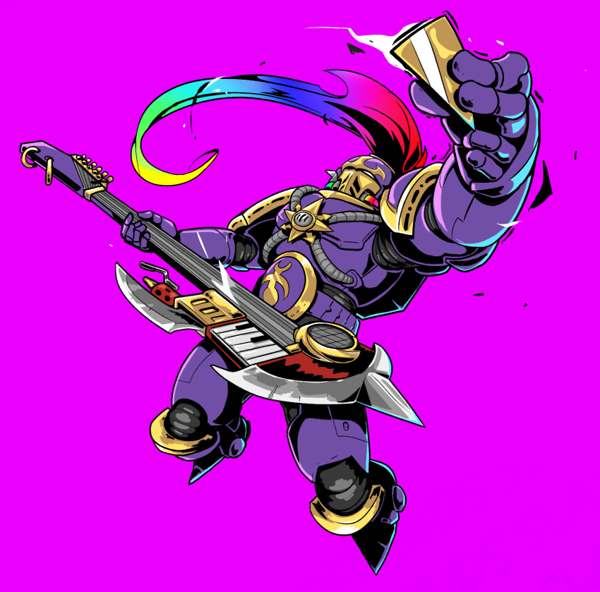 1boy, adeptus_astartes, armor, chaos_space_marine, commentary, emperor's_children, english_commentary, full_armor