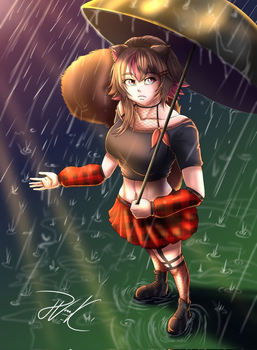 1girl, animal_ears, artist_logo, bare_shoulders, black_boots, black_socks, blue_eyes, boots