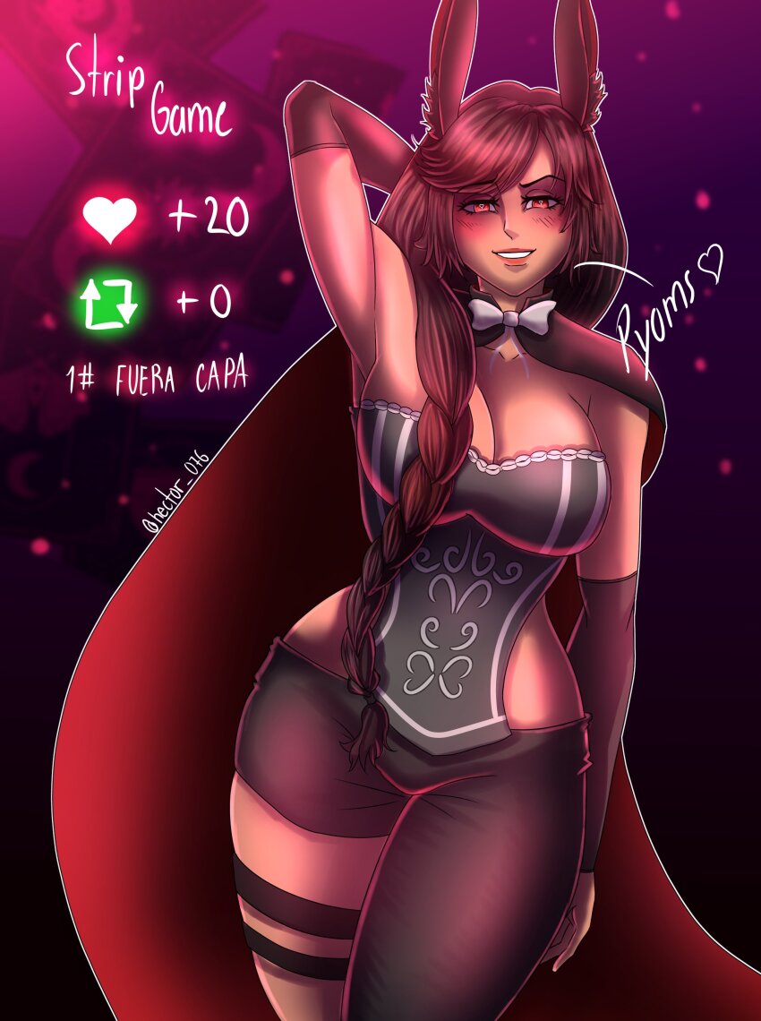 1girl, absurdres, animal_ears, arm_at_side, arm_behind_head, arm_up, armpits, artist_name