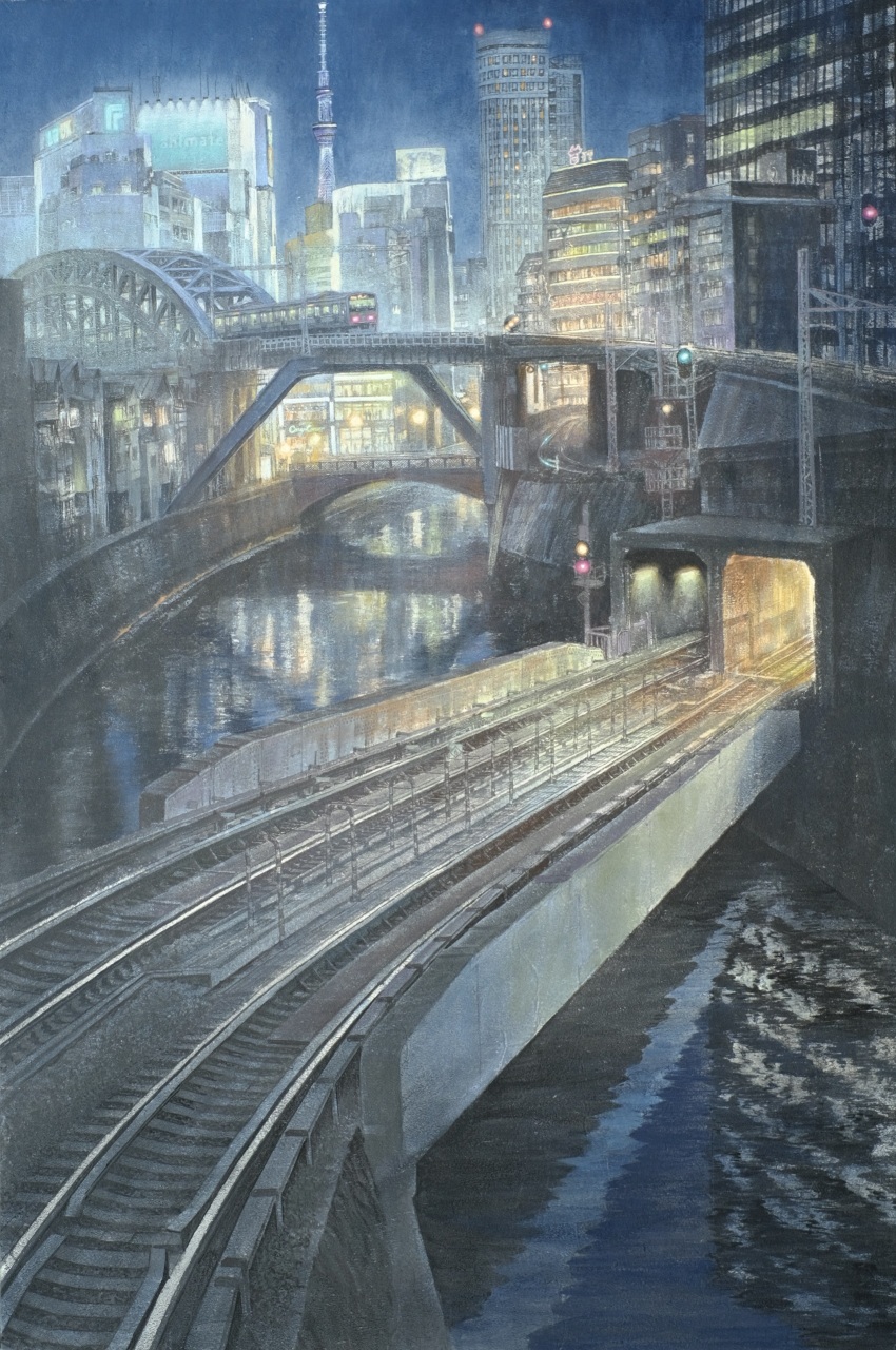 absurdres, akihabara_(tokyo), billboard, bridge, building, chiyoda_(tokyo), city, fake_ad