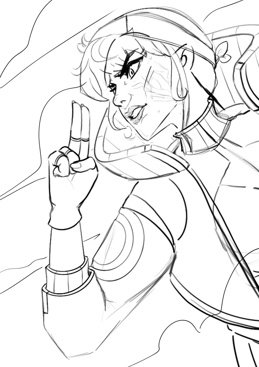 1girl, animated, animated_gif, apex_legends, artist_name, black_eyeshadow, black_gloves, black_headband