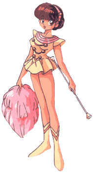 1girl, boots, breasts, brown_hair, conductor_baton, dress, hairband, konjo_mariko