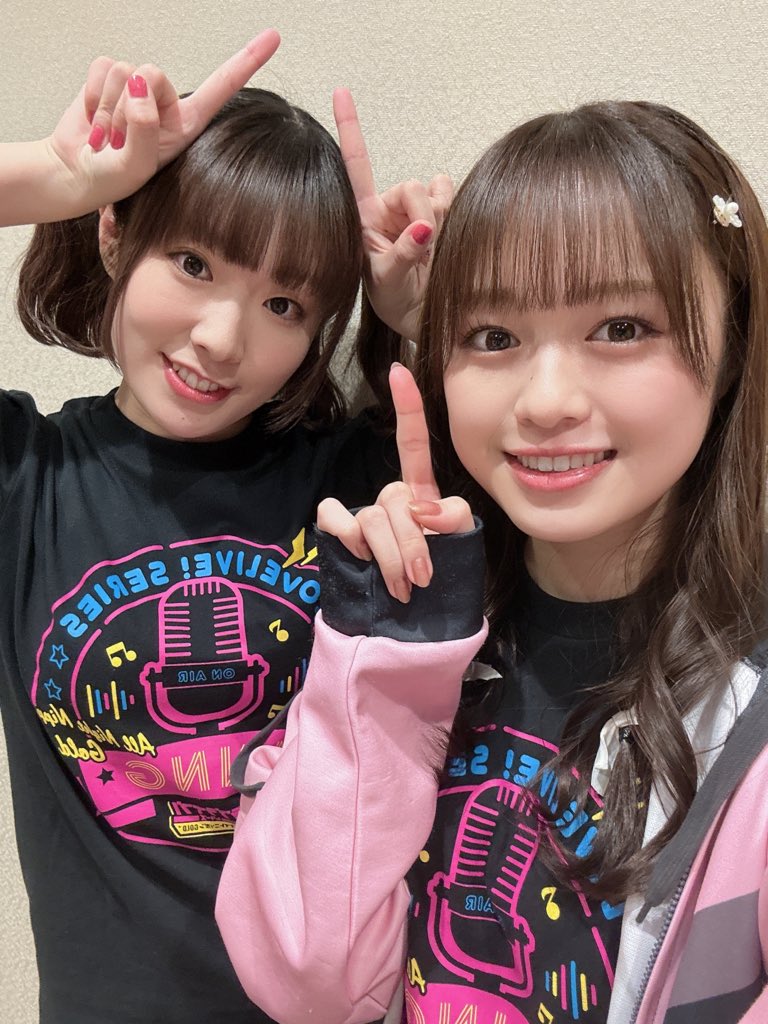 2girls, emori_aya, furihata_ai, indoors, looking_at_viewer, multiple_girls, photo_(medium), selfie