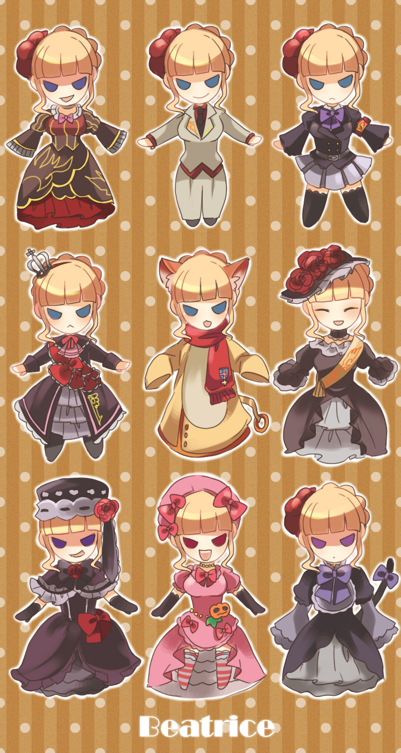 07th_expansion, 1girl, animal_ears, bad_id, bad_pixiv_id, beatrice_(umineko), blonde_hair, blue_eyes