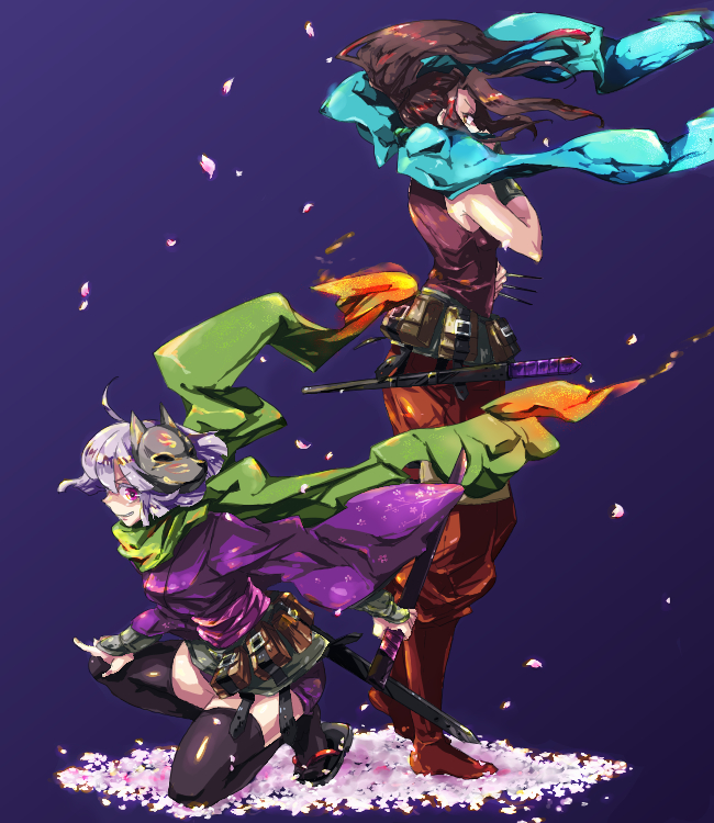 atlus, belt, etrian_odyssey, fox_mask, kiharatta, mask, scarf, sekaiju_no_meikyuu