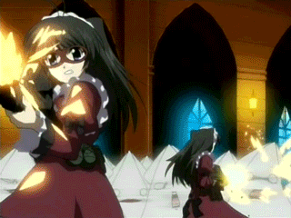 00s, 2girls, animated, animated_gif, anime_screenshot, domino_mask, eye_mask, futakoi