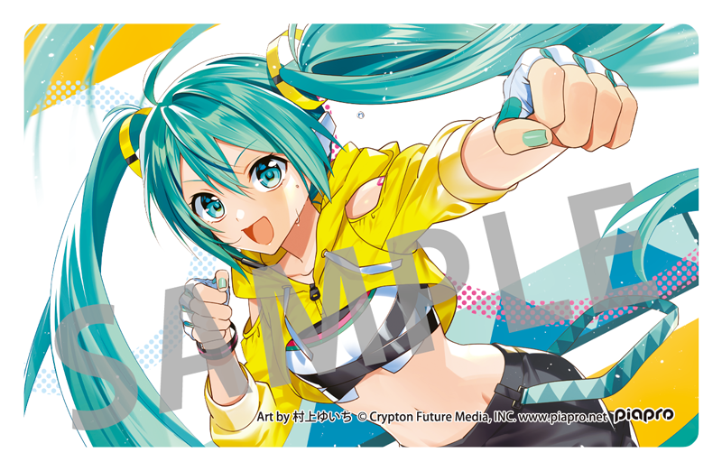 1girl, :d, aqua_belt, aqua_eyes, aqua_hair, aqua_nails, arm_tattoo, artist_name